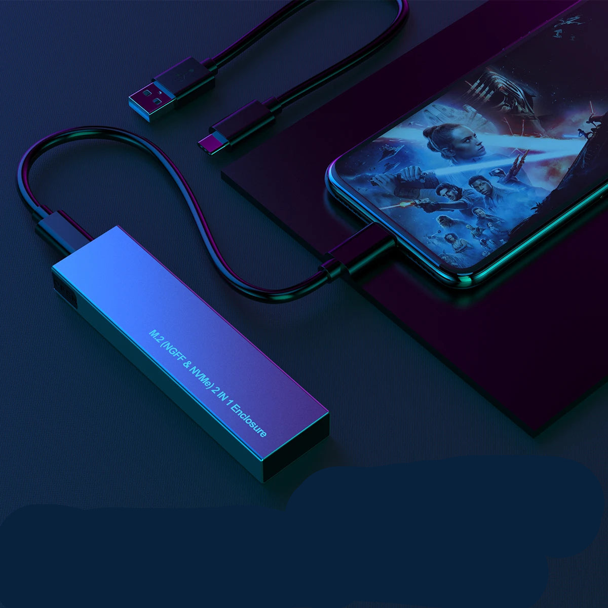 Compact USB C | SSD Drive Enclosure with 10Gbps Transfer Speed | Portable Solid State Drive Enclosure for Fast Storage 3