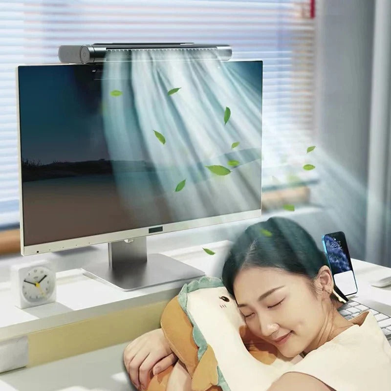 Compact USB Desk Fan | Bladeless Design with Adjustable Airflow | Quiet Operation for Efficient Cooling 0