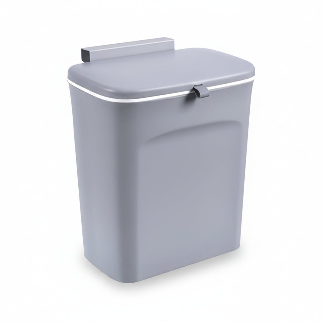 Wall Mounted Kitchen Bin with Lid, Small Bathroom Bin 9 L, Odour Proof Rubbish Bin for Office and Work Areas_07
