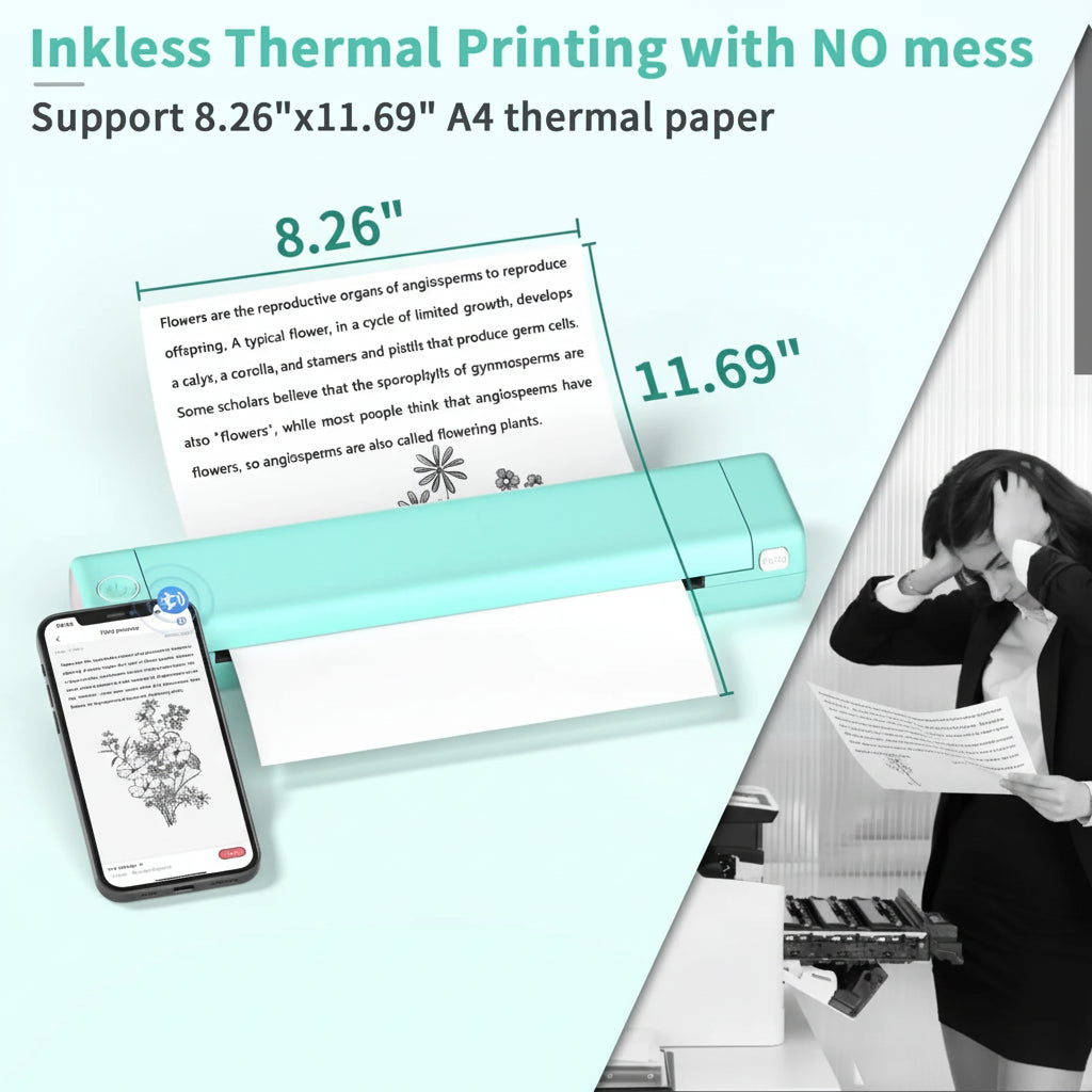 Compact Wireless Bluetooth Thermal Printer for Clear Printing Anywhere 5