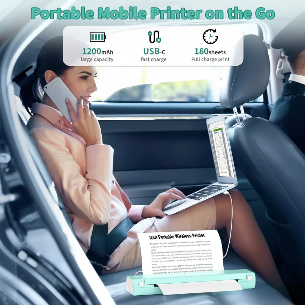 Compact Wireless Bluetooth Thermal Printer for Clear Printing Anywhere 7