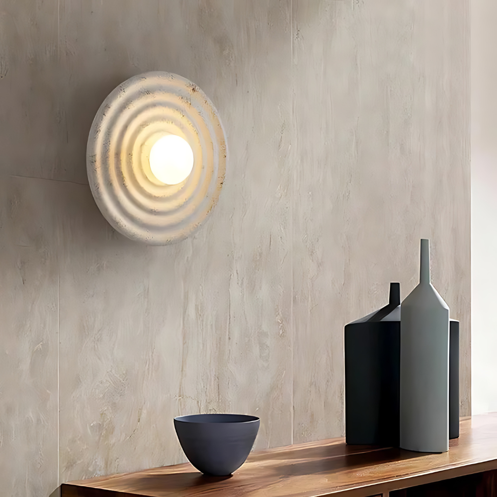 Contemporary Minimalist Wall Sconce Lighting with Soft Warm Glow | Elegant Resin Design for Modern Interiors 3