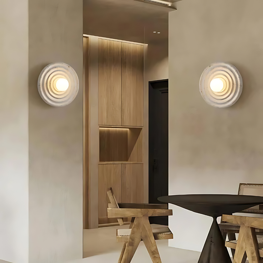 Contemporary Minimalist Wall Sconce Lighting with Soft Warm Glow | Elegant Resin Design for Modern Interiors 4