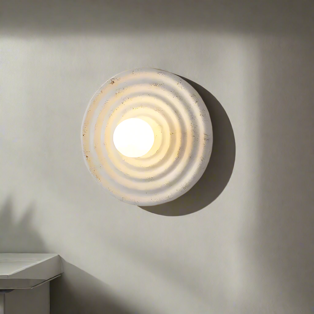 Contemporary Minimalist Wall Sconce Lighting with Soft Warm Glow | Elegant Resin Design for Modern Interiors 7