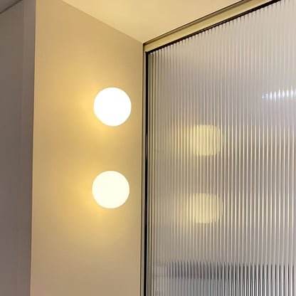 Contemporary Round Glass Wall Sconce | Adjustable LED Wall Lamp for Ambient Illumination 4