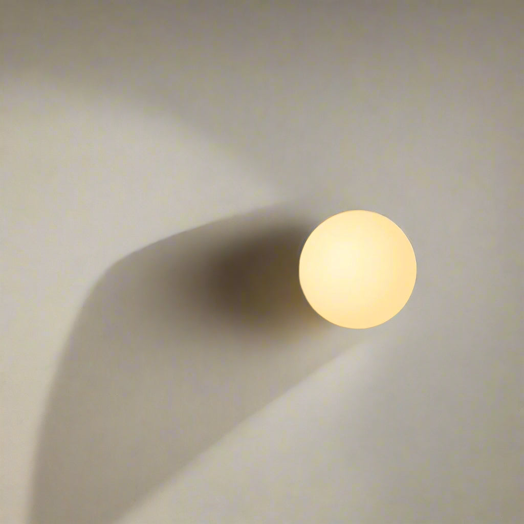 Contemporary Round Glass Wall Sconce | Adjustable LED Wall Lamp for Ambient Illumination 5