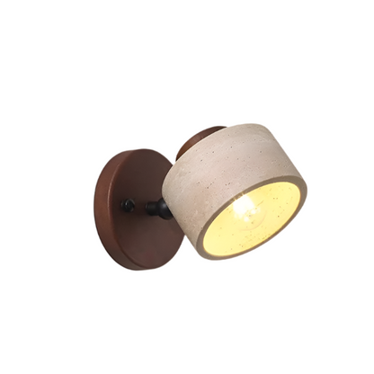 Contemporary Wall Sconce | Minimalist Travertine & Wood Design with LED Light | Elegant Wall Lighting for Modern Interiors 6