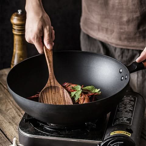 Teak Wooden Kitchen Utensil Set, Wooden Spatulas, Ladle and Serving Spoon, Teak Cooking Utensils for Stirring and Frying_02