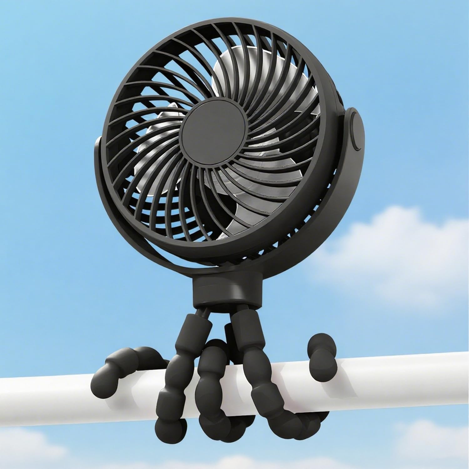 Cool Breeze | Clip-On Stroller Fan with 3 Speed Settings | Portable Cooling Solution for Pushchairs and Buggies