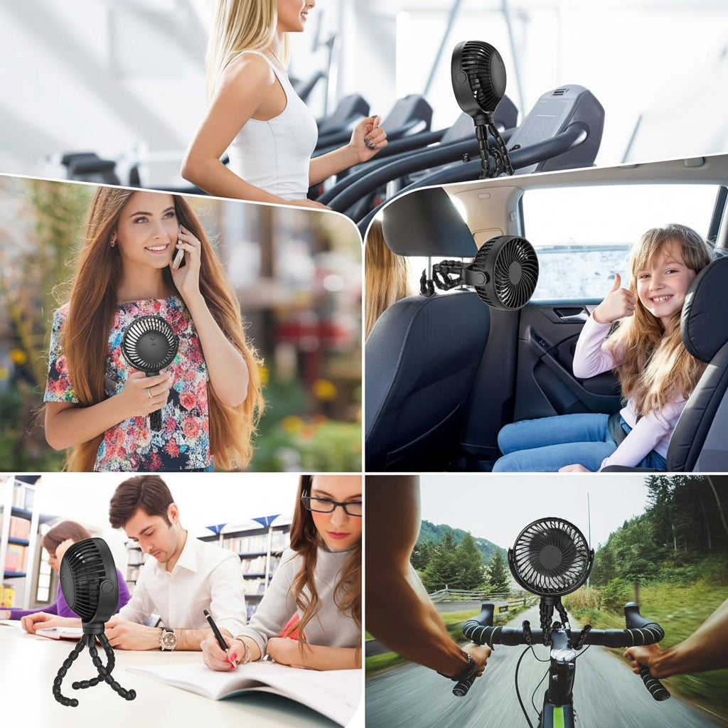 Cool Breeze | Clip-On Stroller Fan with 3 Speed Settings | Portable Cooling Solution for Pushchairs and Buggies 6