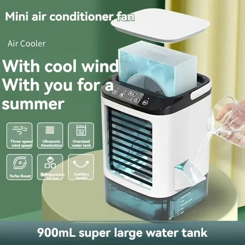 Cool Breeze | Mini Portable Air Cooler with Built-in Ice Tray | Efficient Cooling for Home and Travel 1