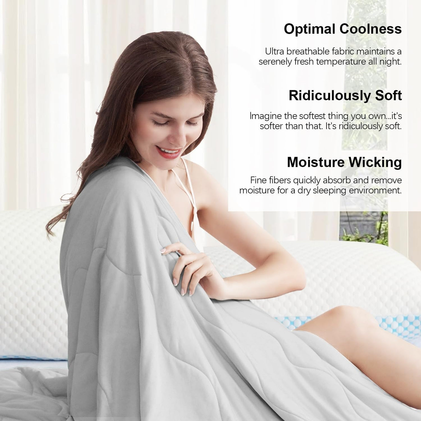 Cooling Blanket Collection | Advanced Q-Max Fabric for Bed with Double-Sided Design | Effective Temperature Regulation for Comfortable Sleep 2