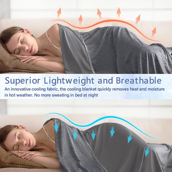 Cooling Blanket Collection | Lightweight Cooling Blanket with Dual-Sided Design | Ideal for Hot Sleepers 8