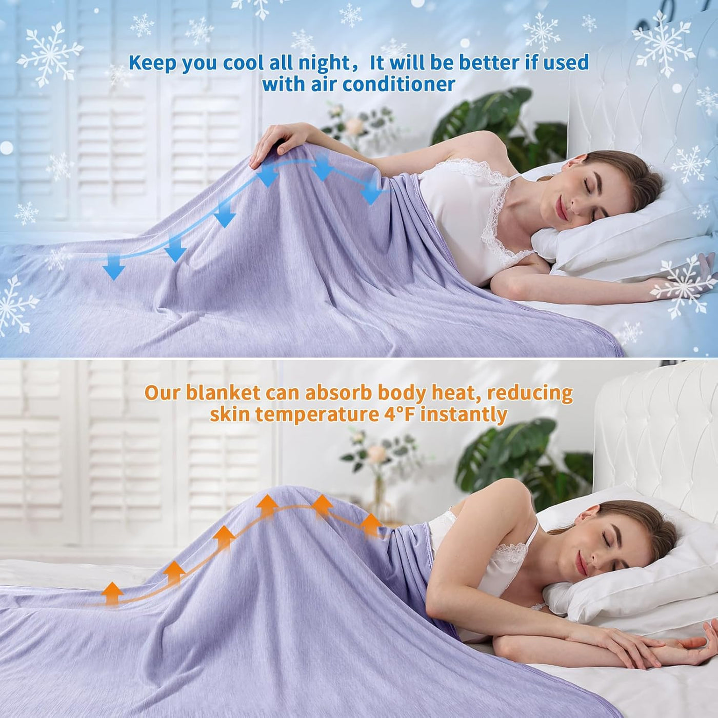 Cooling Blanket | Double-Sided Q-Max Fabric for Instant Comfort | Lightweight & Breathable for Hot Sleepers 2
