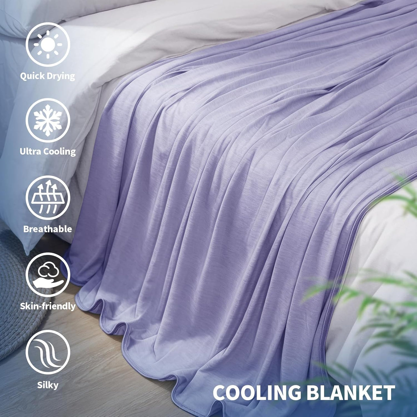 Cooling Blanket | Double-Sided Q-Max Fabric for Instant Comfort | Lightweight & Breathable for Hot Sleepers 5