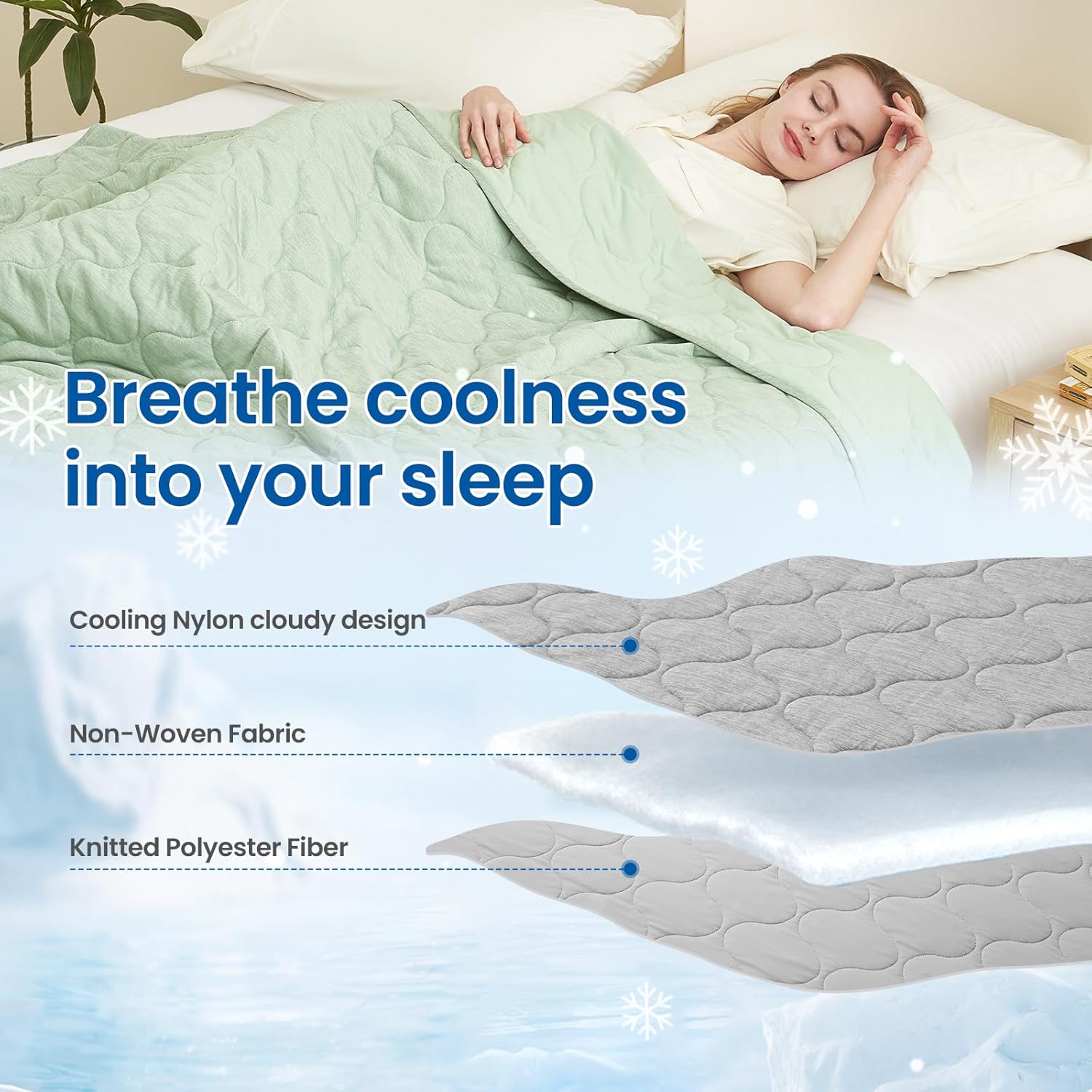 Cooling Blanket | Dual-Sided Design with Soft Breathable Fabric | Lightweight Throw for Year-Round Comfort 2