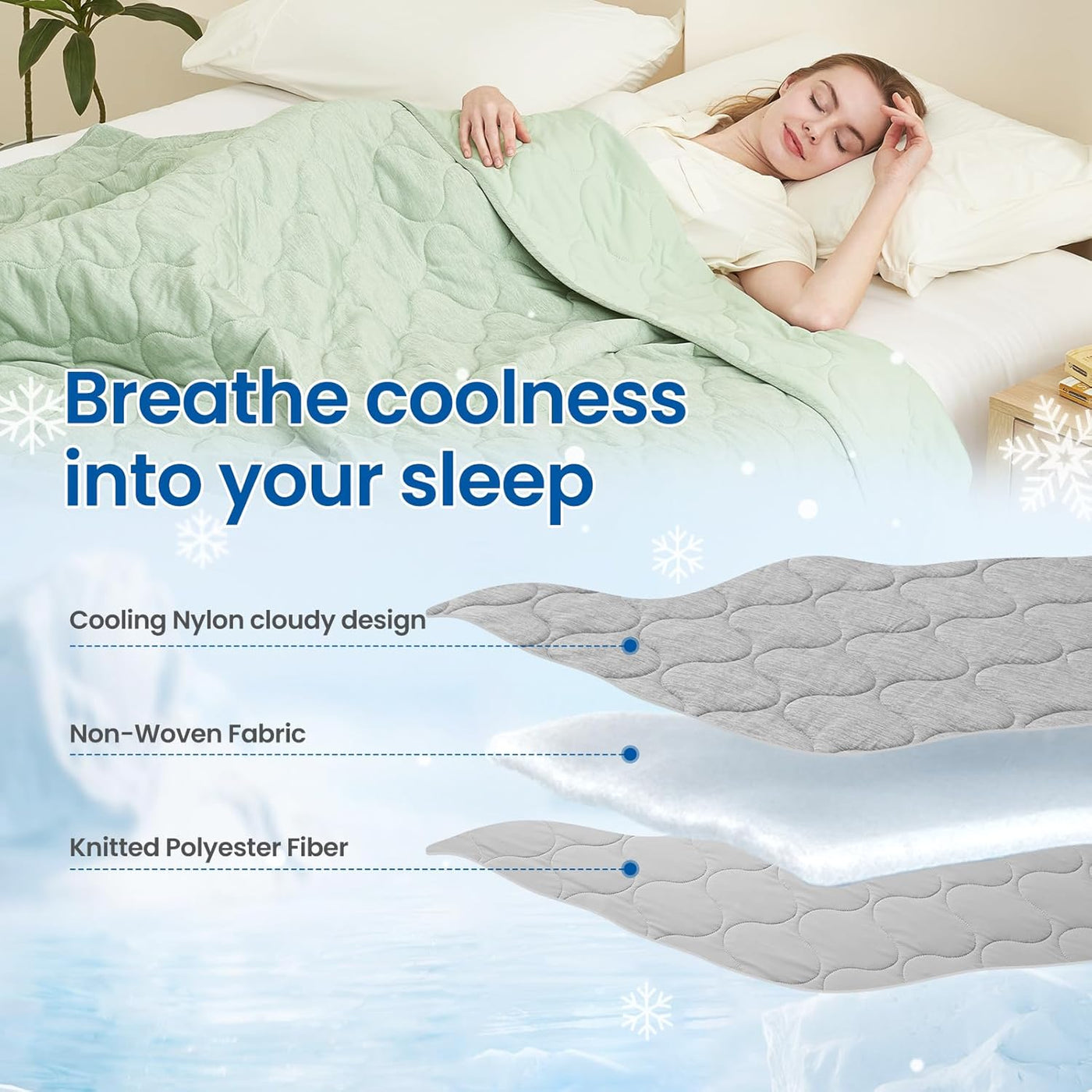 Cooling Blanket | Dual-Sided Design with Soft Breathable Fabric | Lightweight Throw for Year-Round Comfort 2