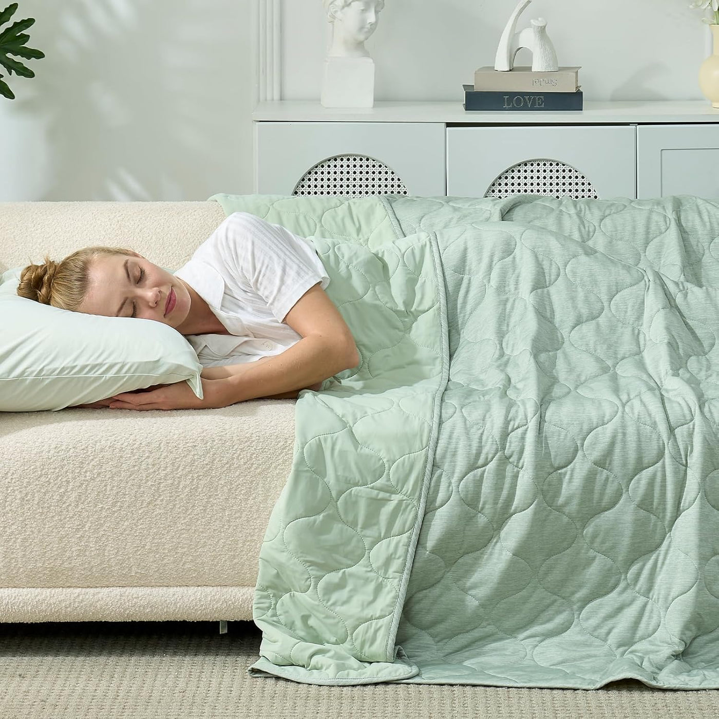 Cooling Blanket | Dual-Sided Design with Soft Breathable Fabric | Lightweight Throw for Year-Round Comfort 6