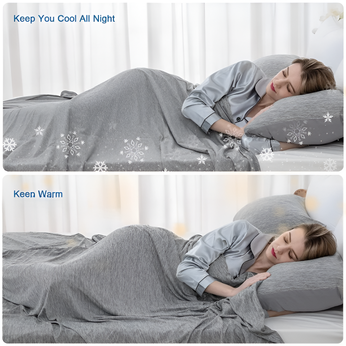 Cooling Blanket for Bed with Breathable Cotton & Airflow Technology | Lightweight Comfort for Hot Sleepers 2
