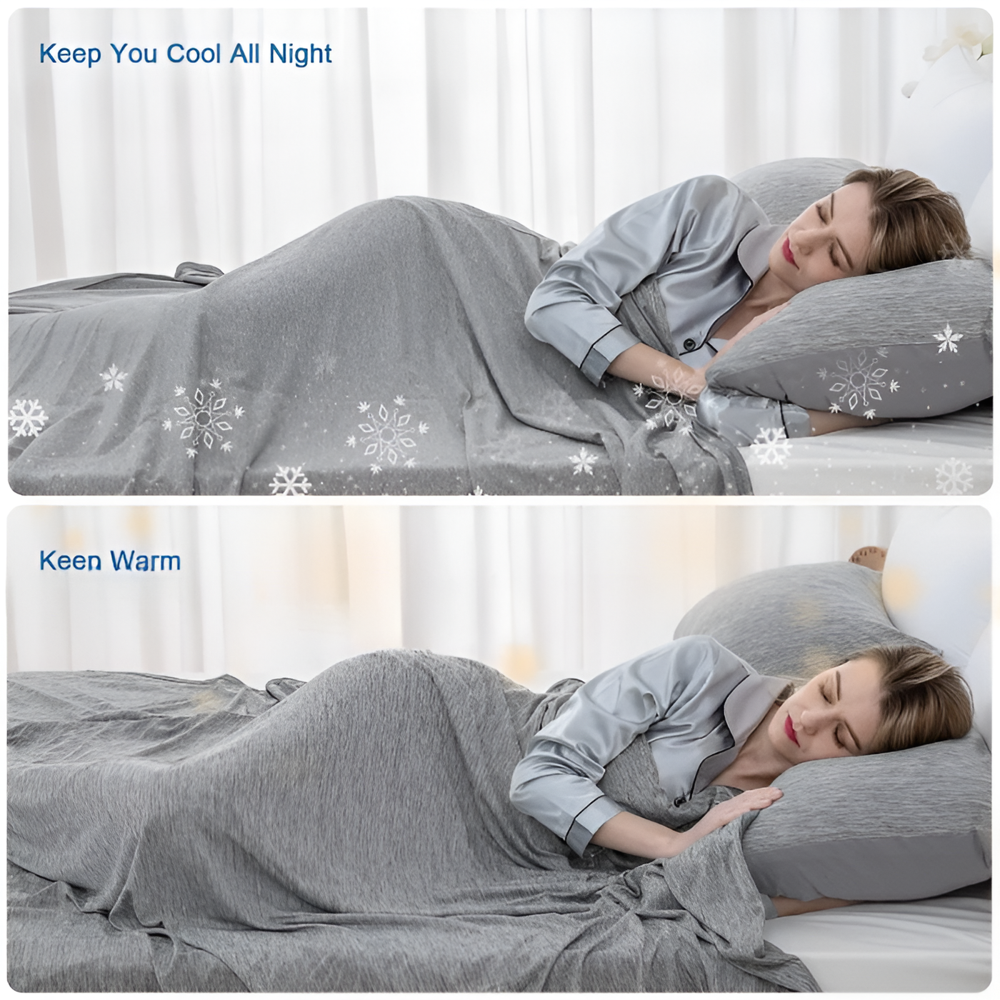 Cooling Blanket for Bed with Breathable Cotton & Airflow Technology | Lightweight Comfort for Hot Sleepers 2
