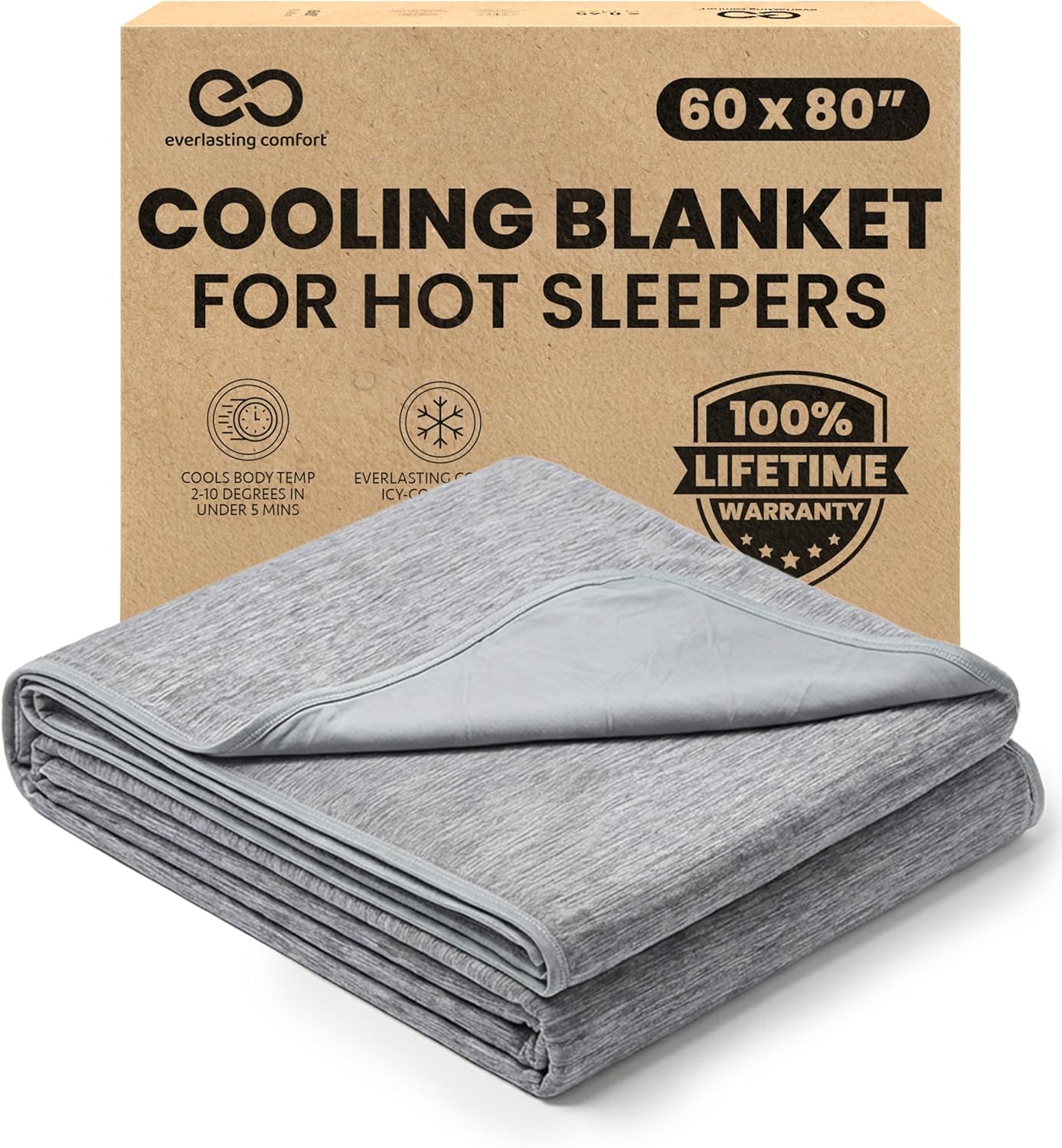 Cooling Blanket for Bed with Breathable Japanese Icy Cool Fibers | Lightweight Design for Hot Sleepers 0