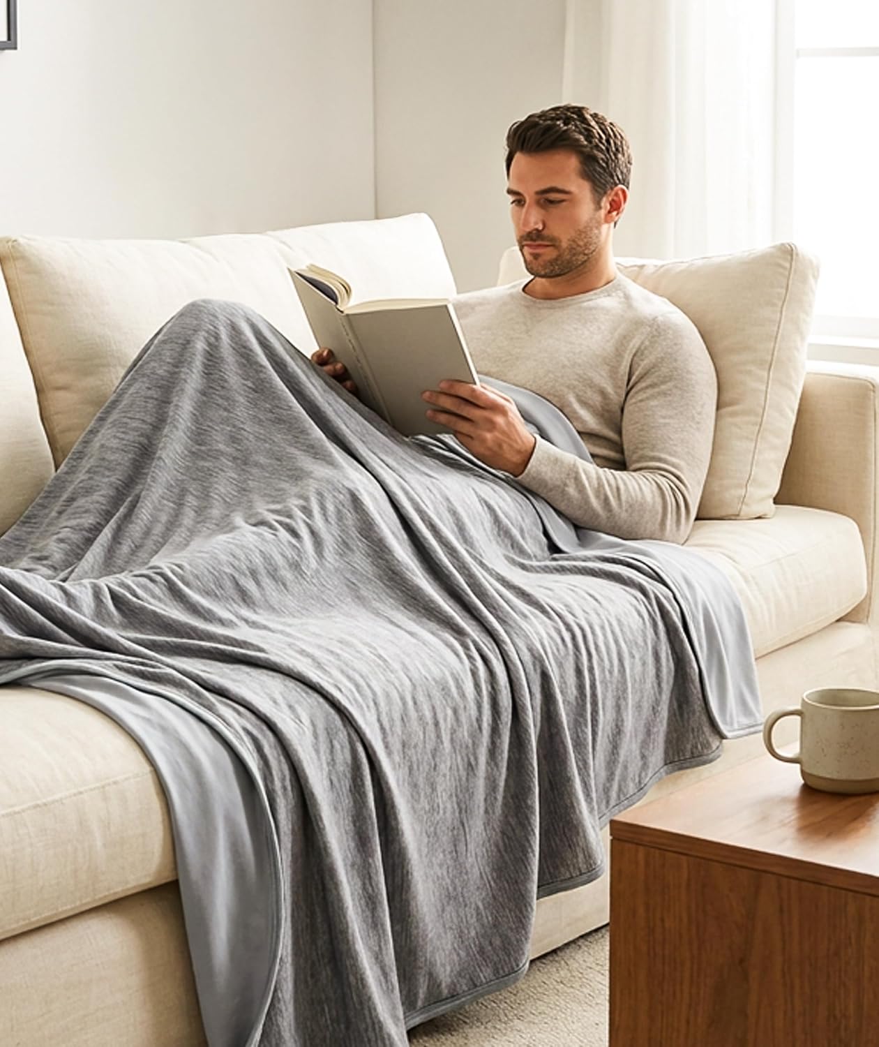 Cooling Blanket for Bed with Breathable Japanese Icy Cool Fibers | Lightweight Design for Hot Sleepers 7