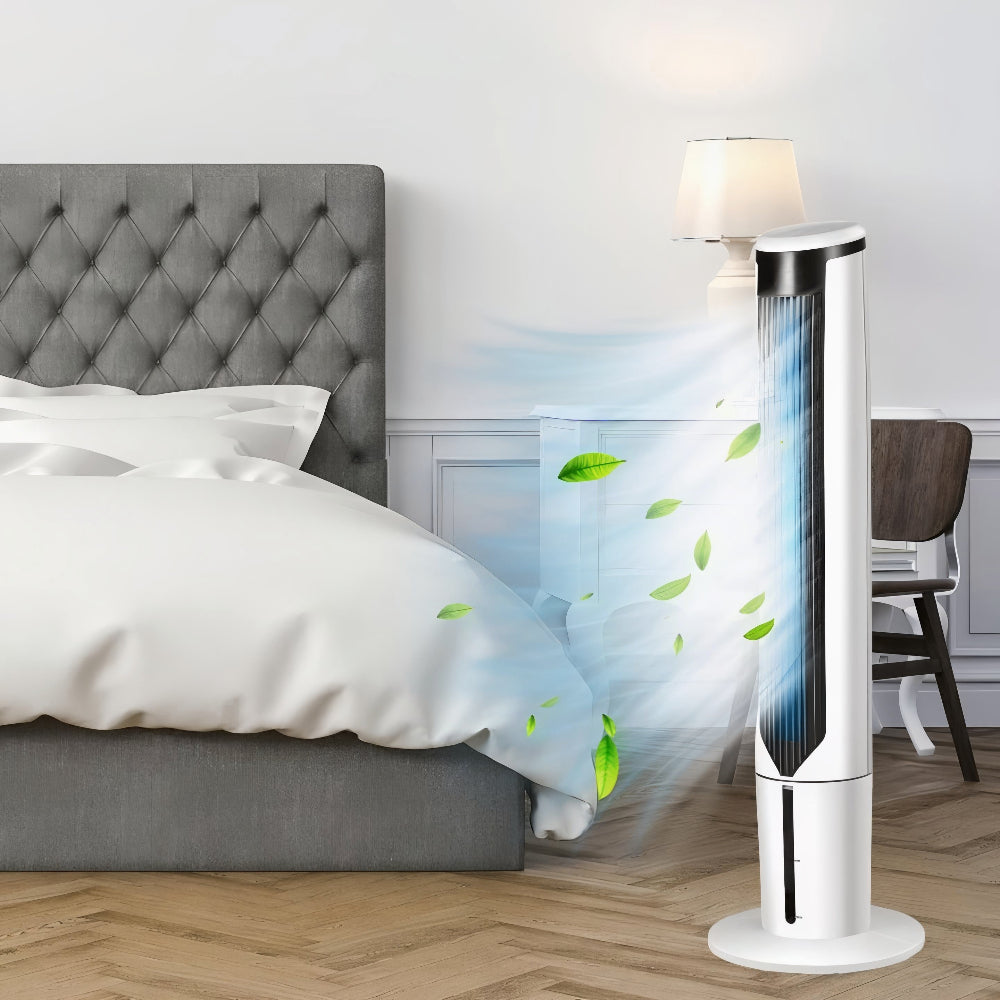 Cooling Breeze | Portable Air Cooler Tower Fan with Quiet Operation | Space-Saving Design for Indoor Comfort 4