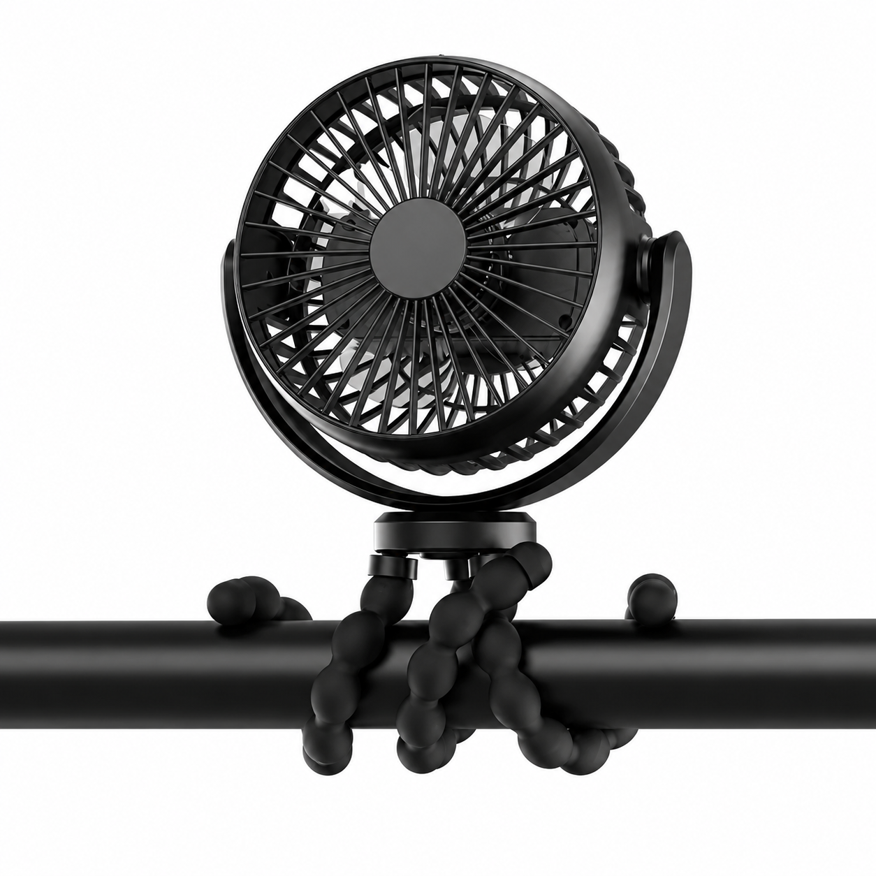 Cooling Breeze | Portable Rechargeable Clip-On Fan with Flexible Legs | Quiet Operation for Home and Travel