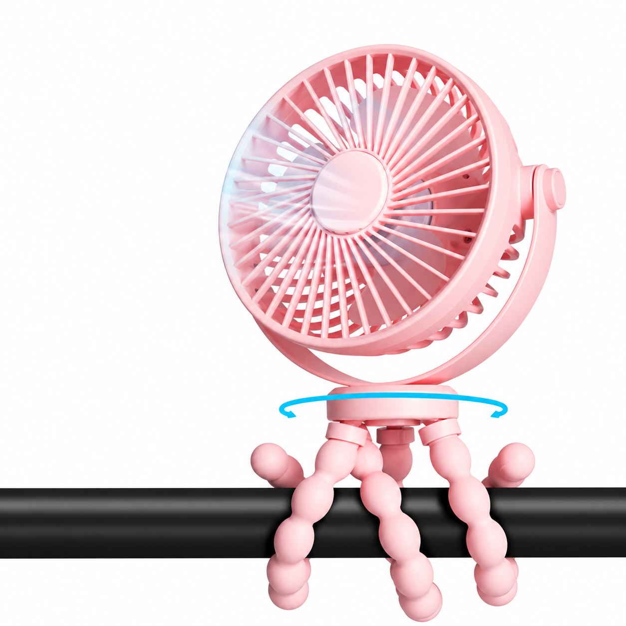 Cooling Breeze | Portable Rechargeable Clip-On Fan with Flexible Legs | Quiet Operation for Home and Travel 2