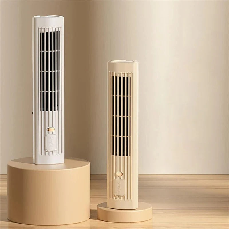 Cooling Breeze | Tower Fan with Bladeless Design & USB Rechargeable | Portable Comfort for Home and Office 3