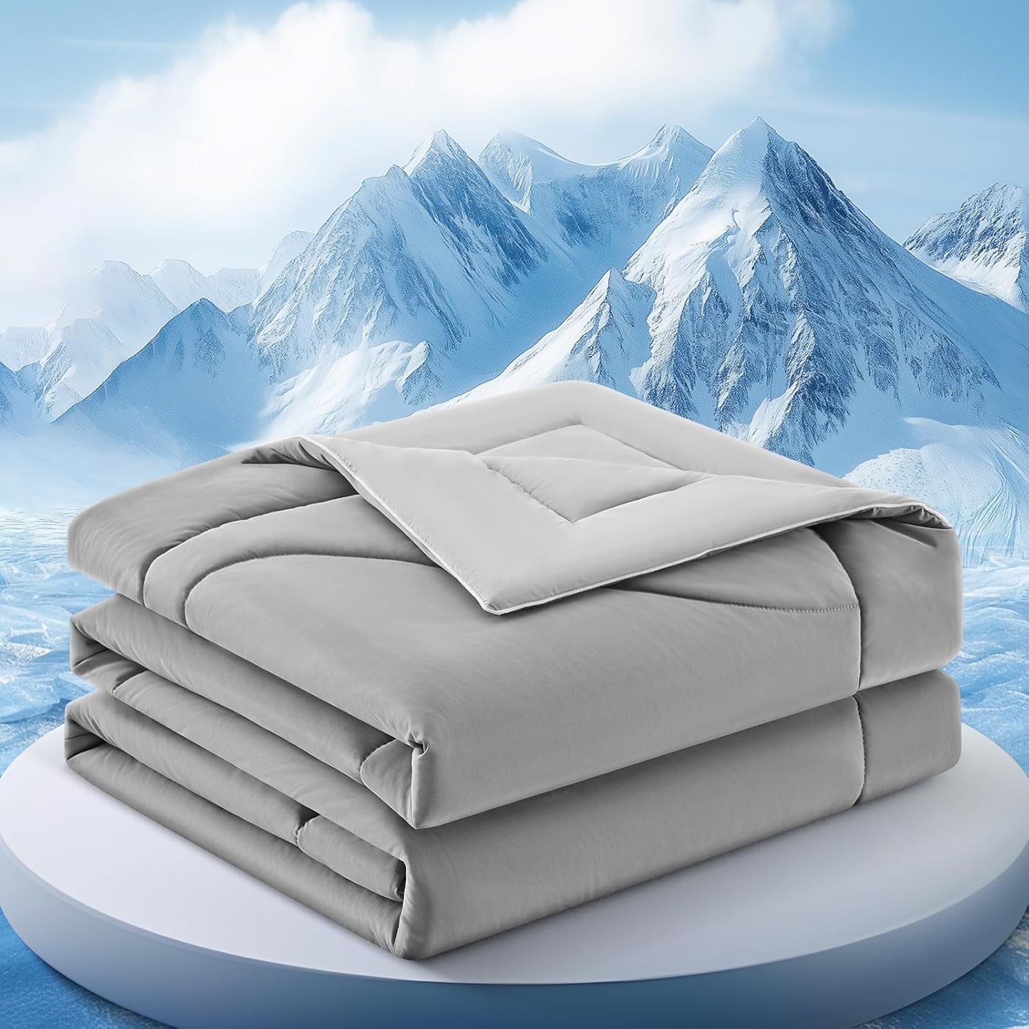 Cooling Comforter | Double-Sided Blanket with Breathable Ice Fabric | Lightweight Design for Hot Sleepers