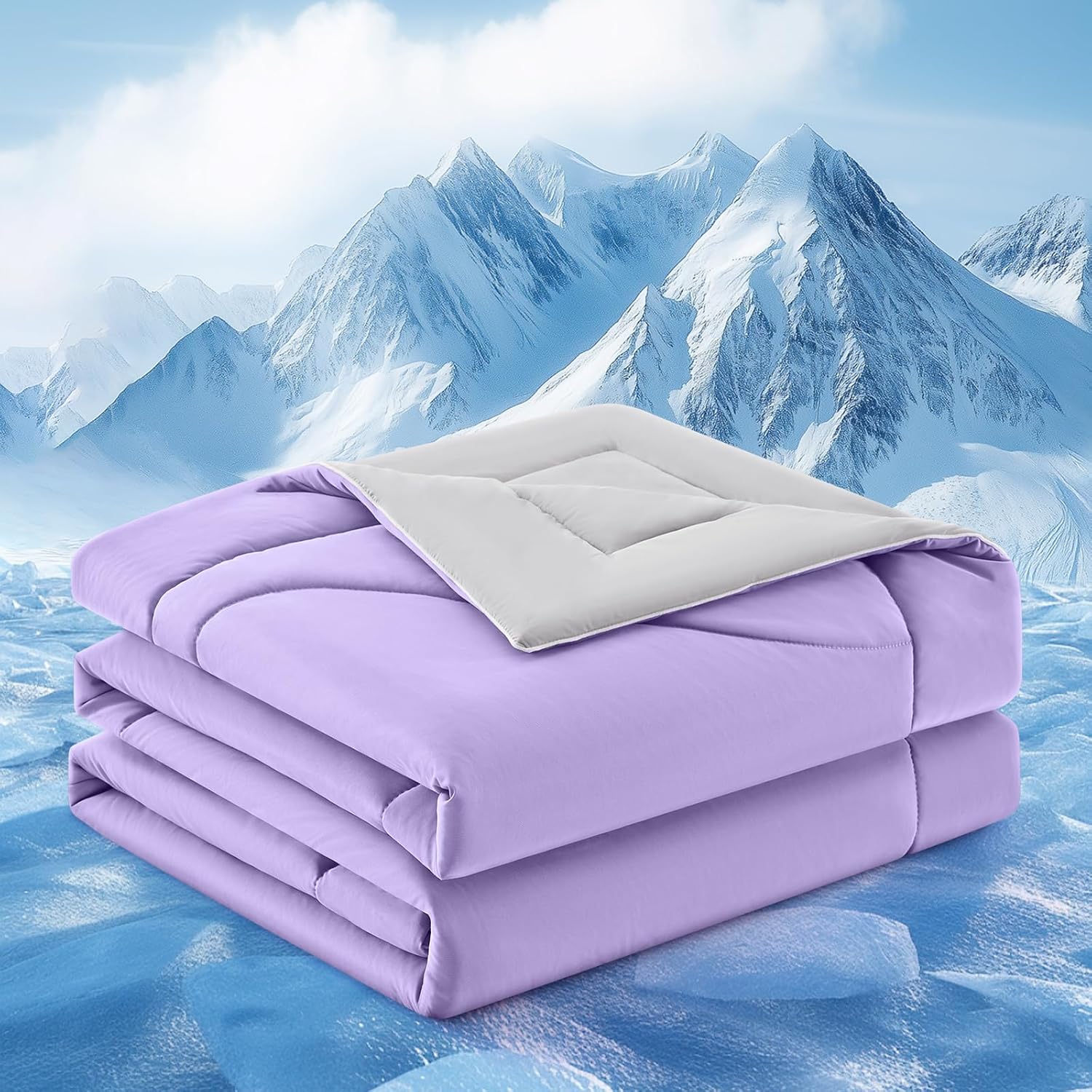 Cooling Comforter | Double-Sided Blanket with Breathable Ice Fabric | Lightweight Design for Hot Sleepers 10