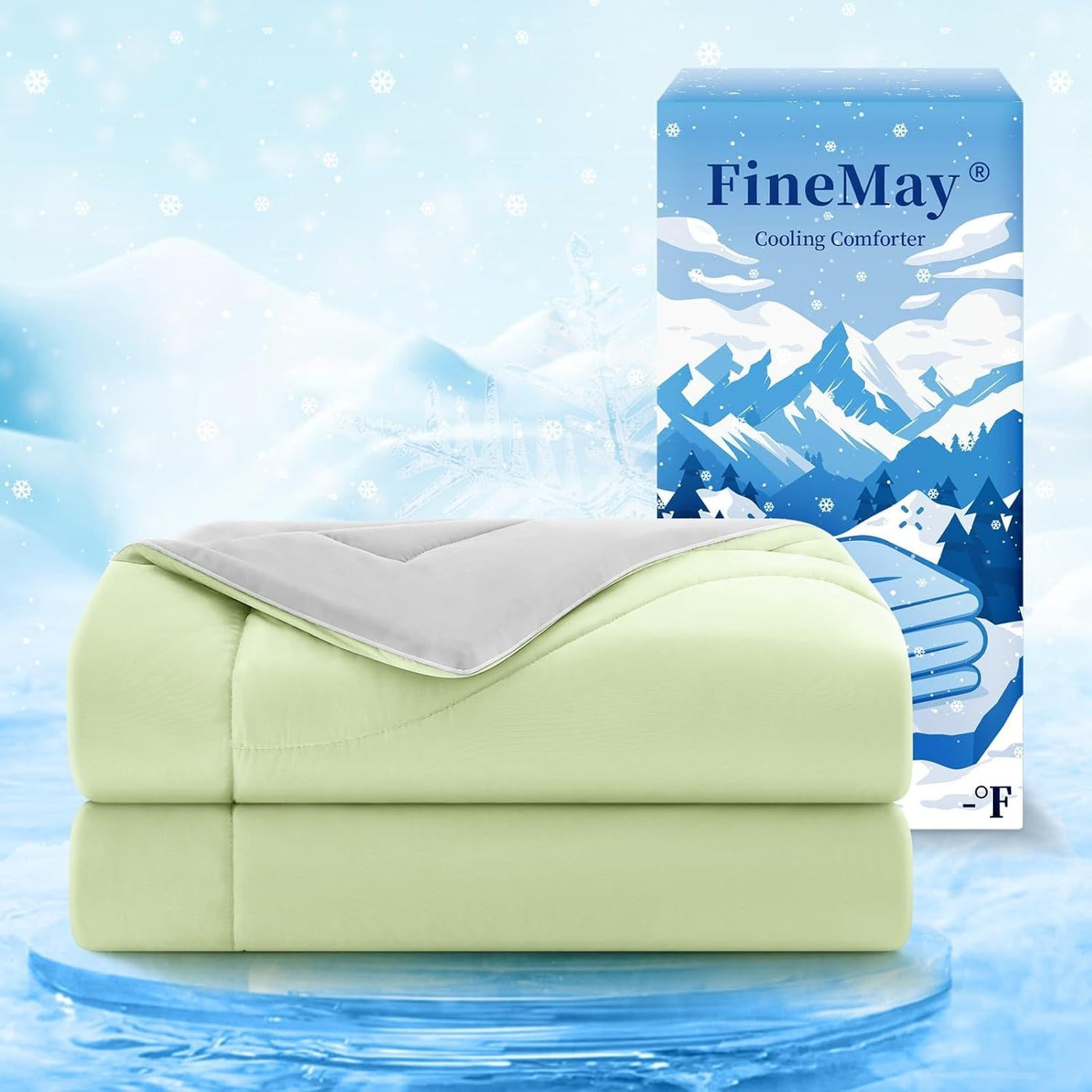 Cooling Comforter | Double-Sided Blanket with Breathable Ice Fabric | Lightweight Design for Hot Sleepers 13