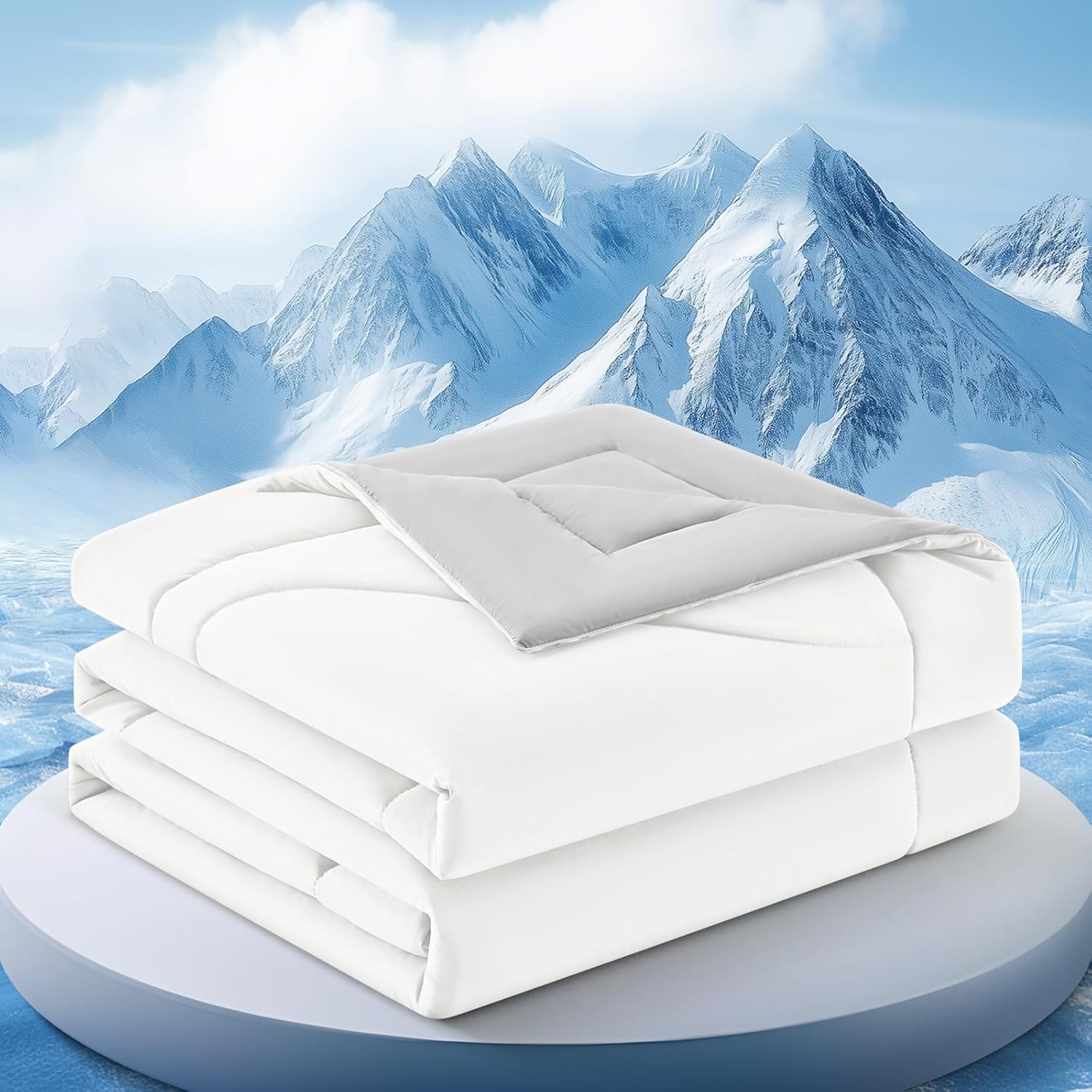 Cooling Comforter | Double-Sided Blanket with Breathable Ice Fabric | Lightweight Design for Hot Sleepers 15