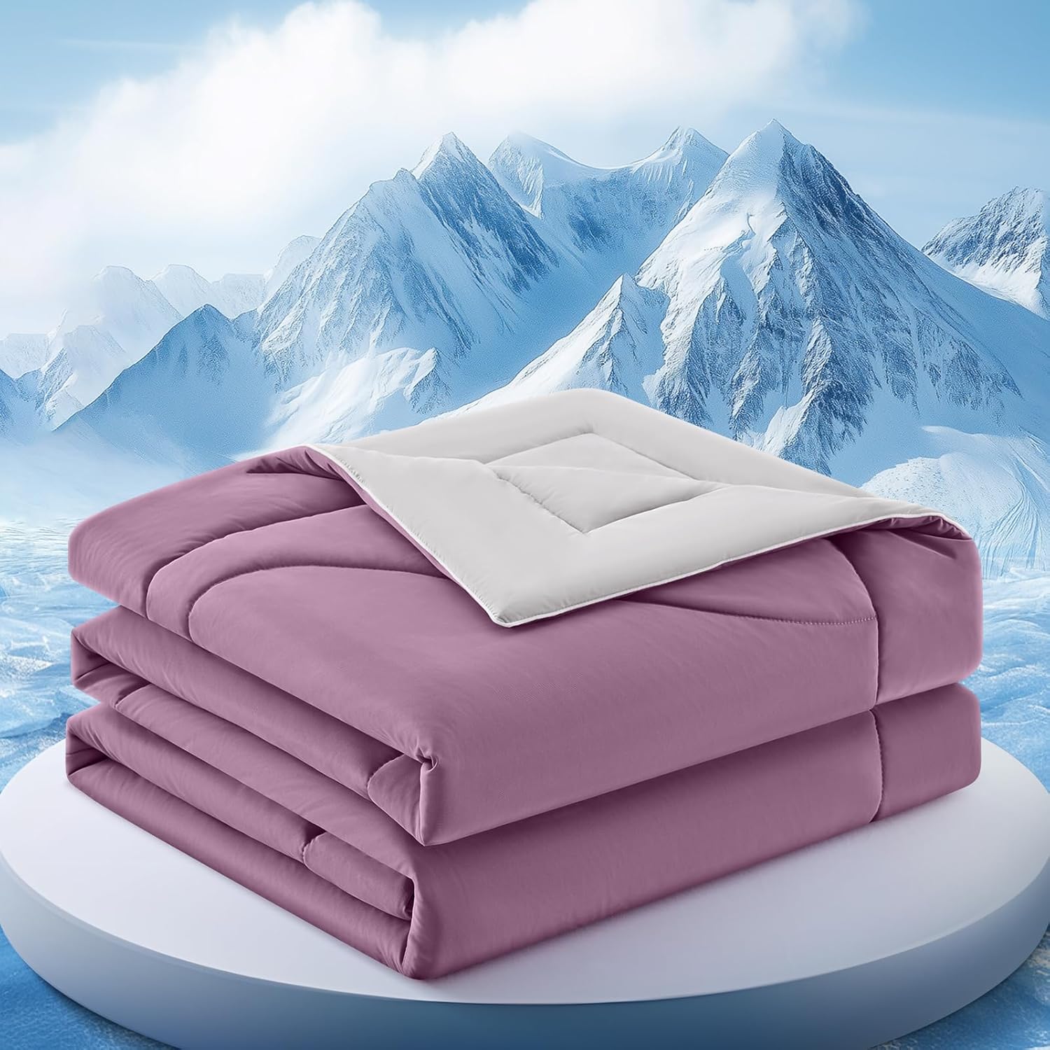 Cooling Comforter | Double-Sided Blanket with Breathable Ice Fabric | Lightweight Design for Hot Sleepers 8