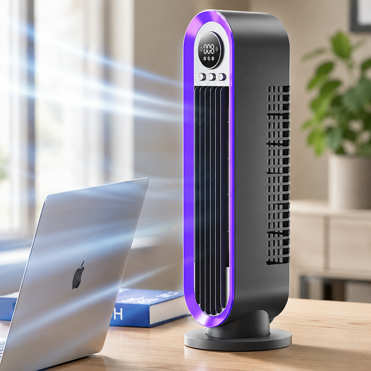 Cooling Essentials | Tower Fan with Remote Control & Oscillation | Quiet Airflow for Home Comfort 1