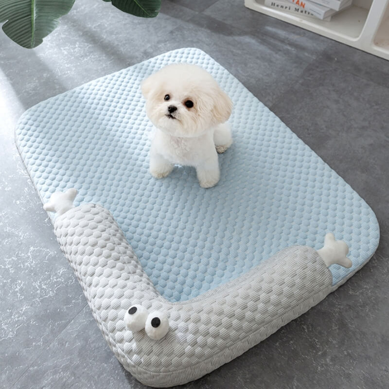 Cooling Pet Bed | Advanced Dog Bed with Non-Slip Base & Neck Support | Ideal for Summer Comfort