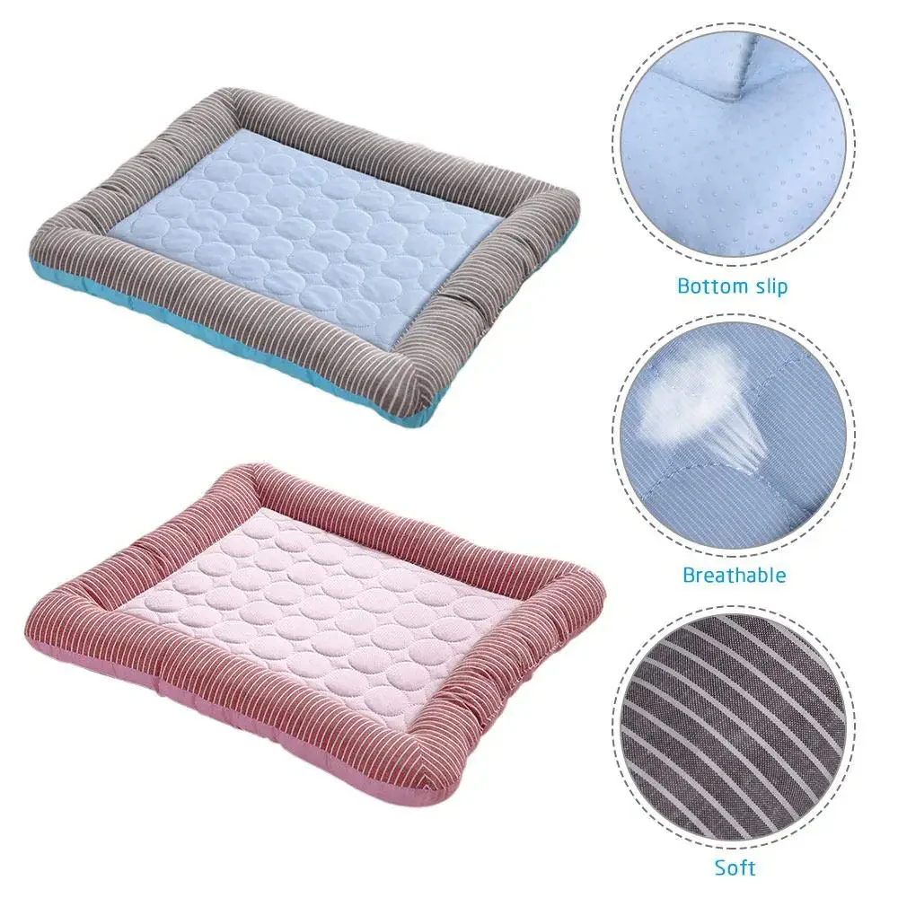 Cooling Pet Bed | Breathable Ice Silk Dog & Cat Bed with Non-Slip Base | Lightweight & Portable for Ultimate Comfort 2