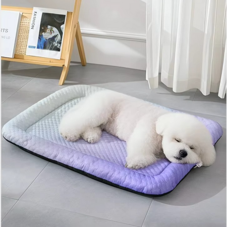 Cooling Pet Bed | Breathable Ice Silk Fabric Dog & Cat Bed for Summer Comfort 2