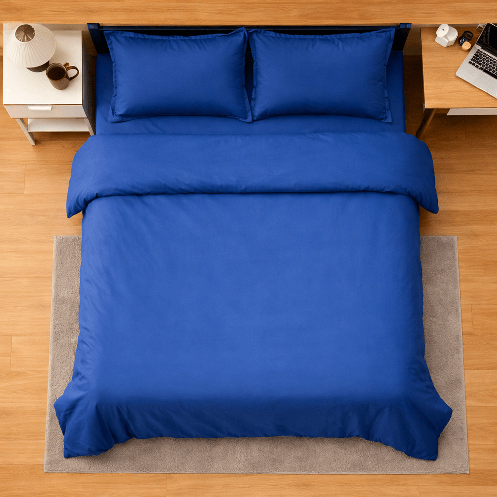 Fitted Bed Sheets, Polyester Fitted Sheet with Elastic Band, Soft Bed Sheets in 7 Colours and 99x190 to 198x203 cm_00