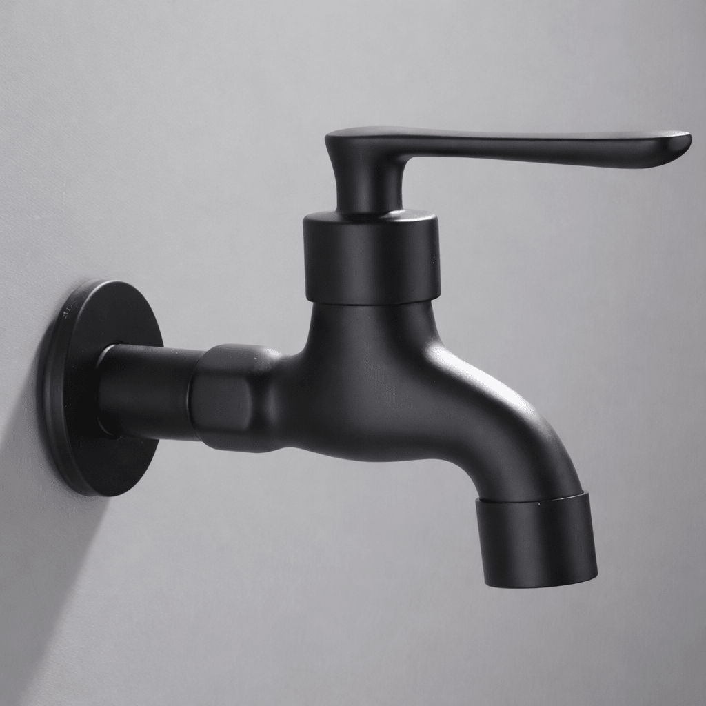 Outside Tap Wall Mounted, Brass Garden Tap in Matte Black, Outdoor Tap for Washing Machine and Balcony_16