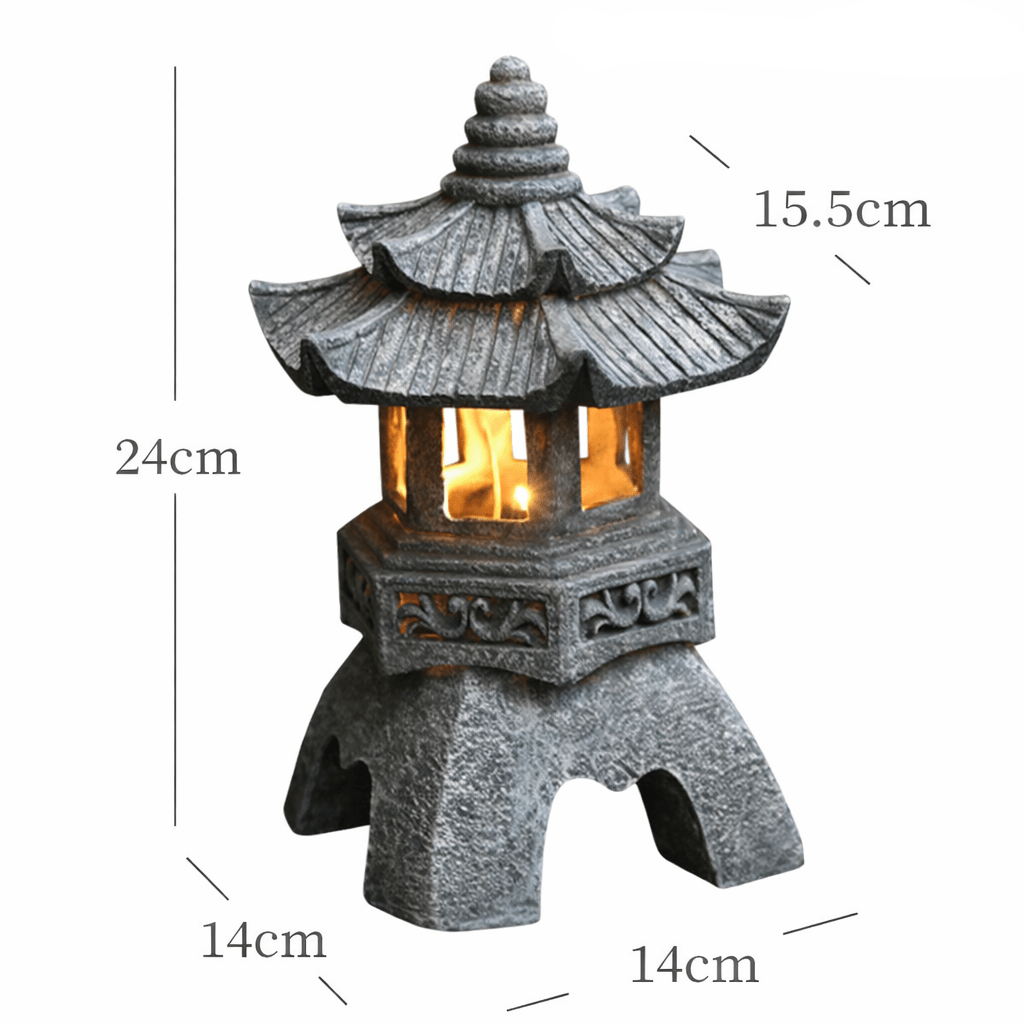 Solar Garden Lantern, Stone Look Solar Lights for Garden, Outdoor Lighting and Garden Ornaments for Patio_06