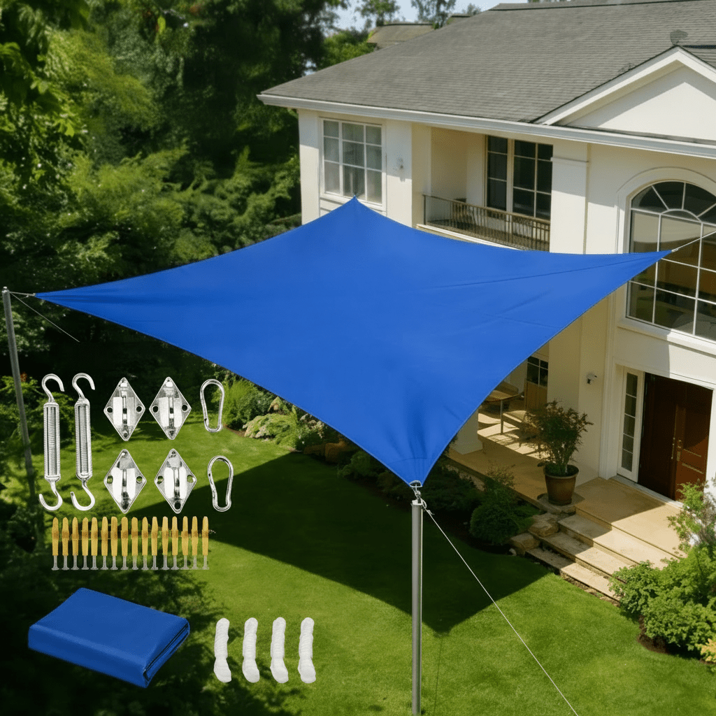 Waterproof Sun Shade Sail, Rectangular Shade Sail with UV Protection, Garden Sun Sail for Patio and Pergola_06