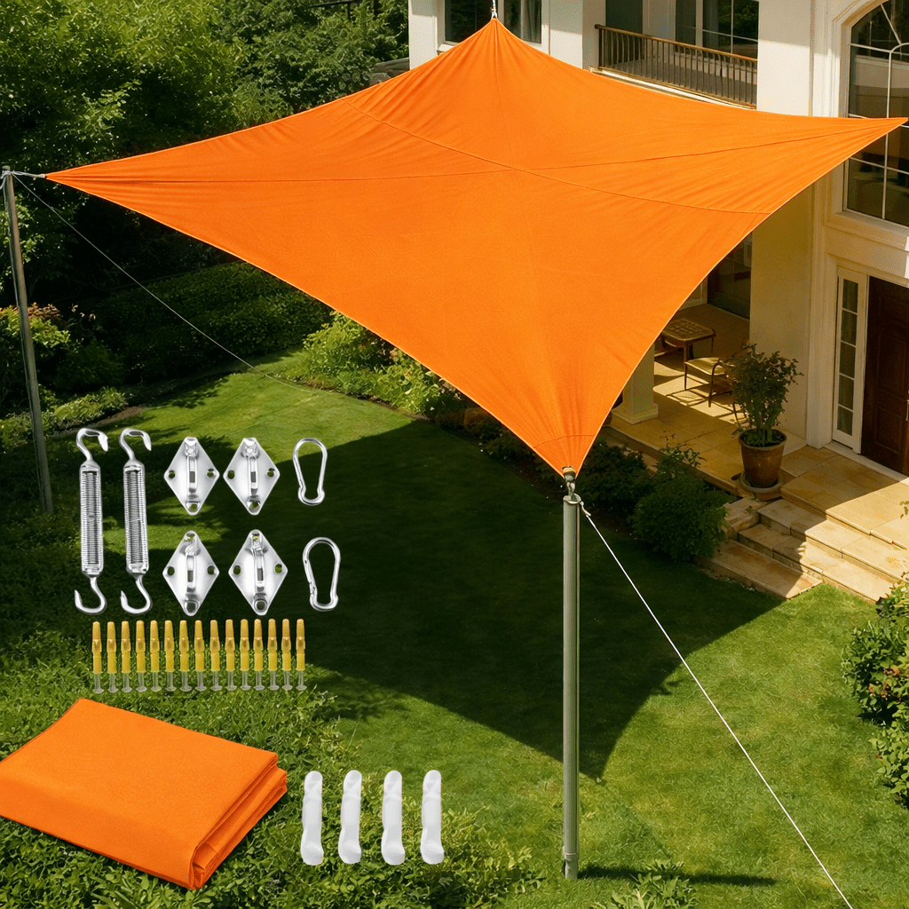 Waterproof Sun Shade Sail, Rectangular Shade Sail with UV Protection, Garden Sun Sail for Patio and Pergola_10