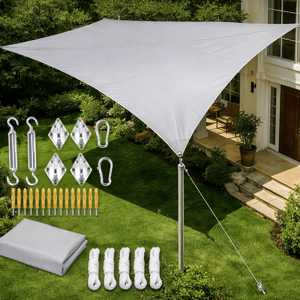 Waterproof Sun Shade Sail, Rectangular Shade Sail with UV Protection, Garden Sun Sail for Patio and Pergola_09