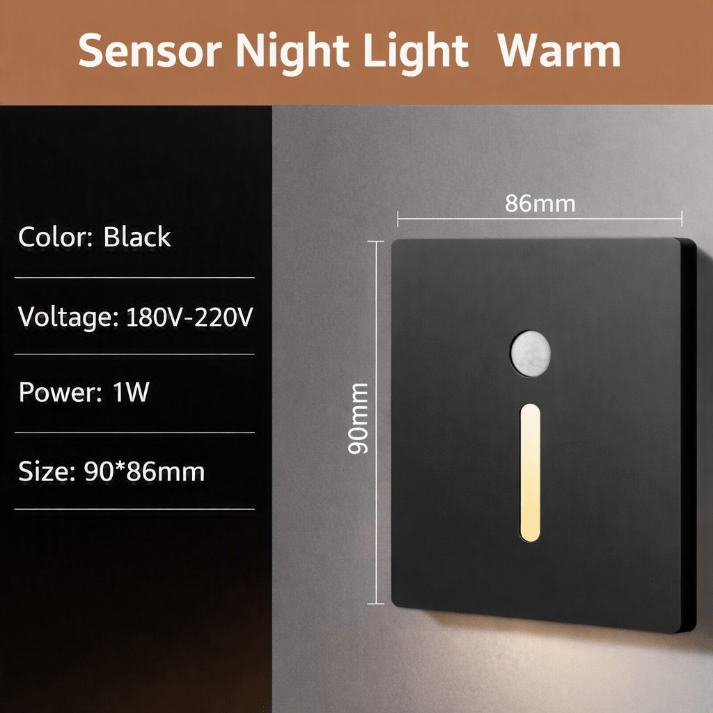 Wall Light with Motion Sensor, Hallway Light and Stair Light, Modern Wall Sconce, LED Wall Lamp for Staircase Lighting_13