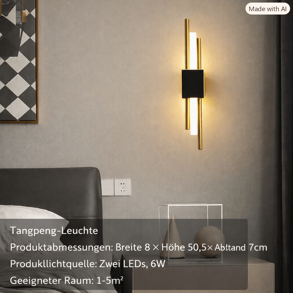 Wall Lights for Living Room, Modern LED Wall Light Dimmable, Wall Lamp in Black or Gold with 3 Colour Temperatures_08