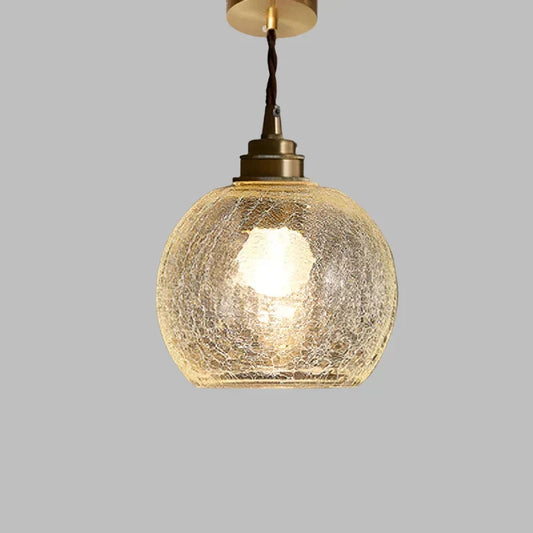 CopperGlow | Elegant Vintage Glass Globe Pendant Light Fixture 0
