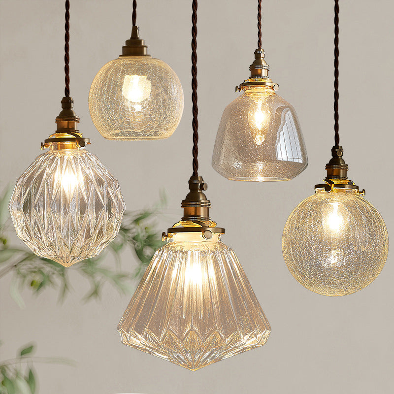 CopperGlow | Elegant Vintage Glass Globe Pendant Light Fixture 1