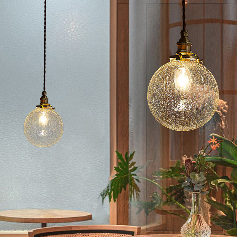 CopperGlow | Elegant Vintage Glass Globe Pendant Light Fixture 3